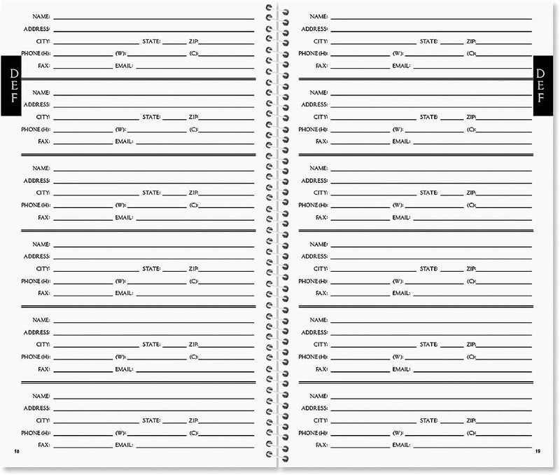 Current Fall Florals Address Book - 94 Pages; Small 5" x 8-1/2" Size for Purse or Office, Spiral Bound Soft Cover Organizer for Contacts, Addresses, Email, & Phone Numbers + 50 Replacement Stickers - Image 2